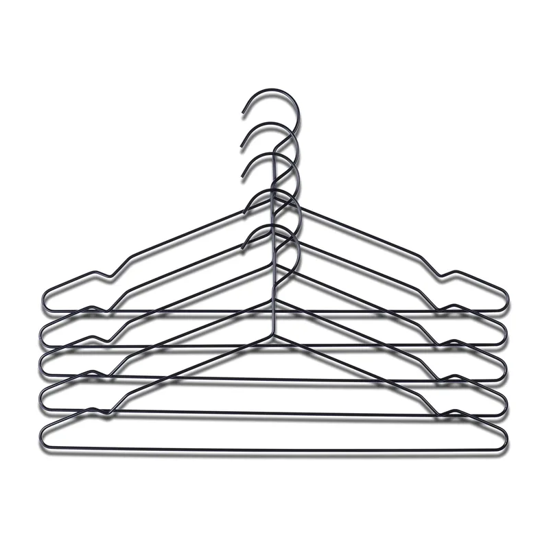 HAY Kleiderbügel 5er-Pack Schwarz by HAY – product photo