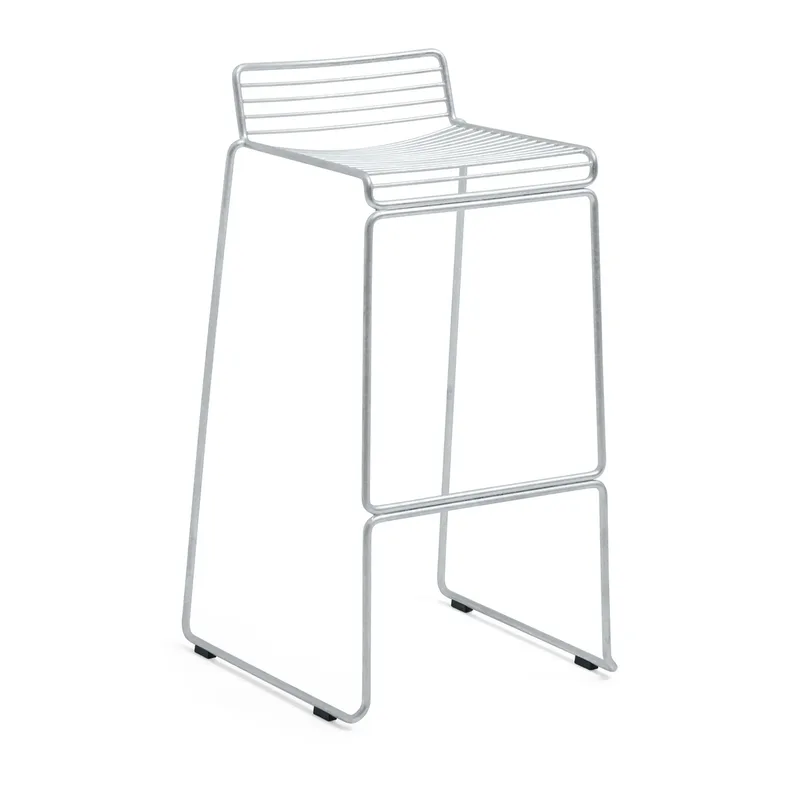 Hee High Barstuhl 75 cm Galvanized von HAY – Produktfoto