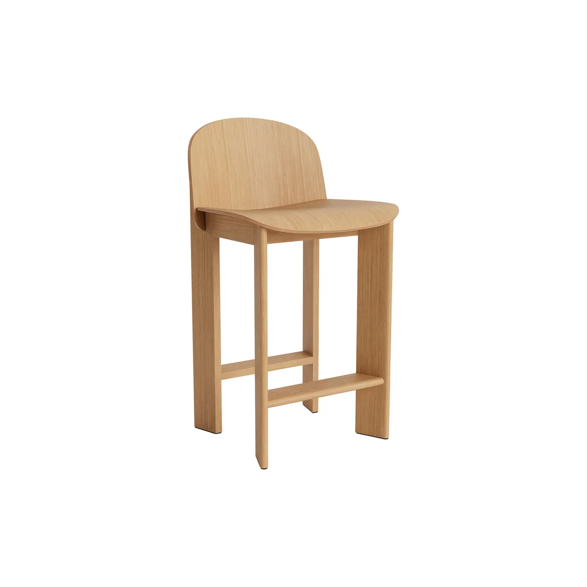 Hochstuhl Chisel - Holz natur - Geöltes Eichenfurnier - Designer Andreas Bergsaker de HAY – photo du produit