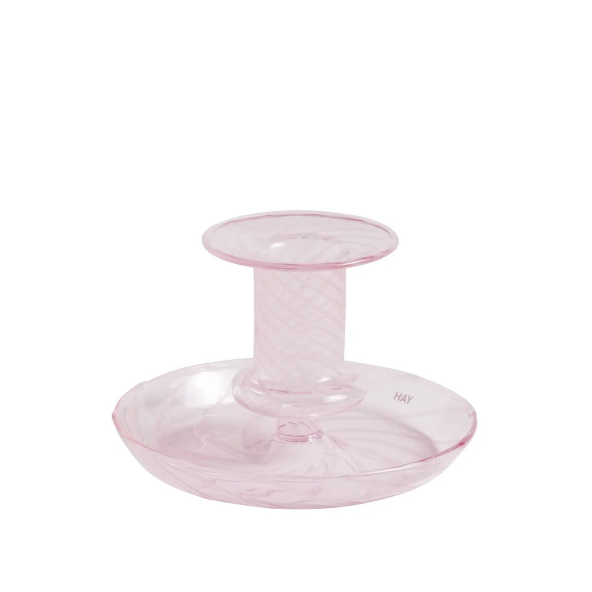 Kerzenleuchter Flare - Rosa - Borosilikatglas från HAY – produktbild