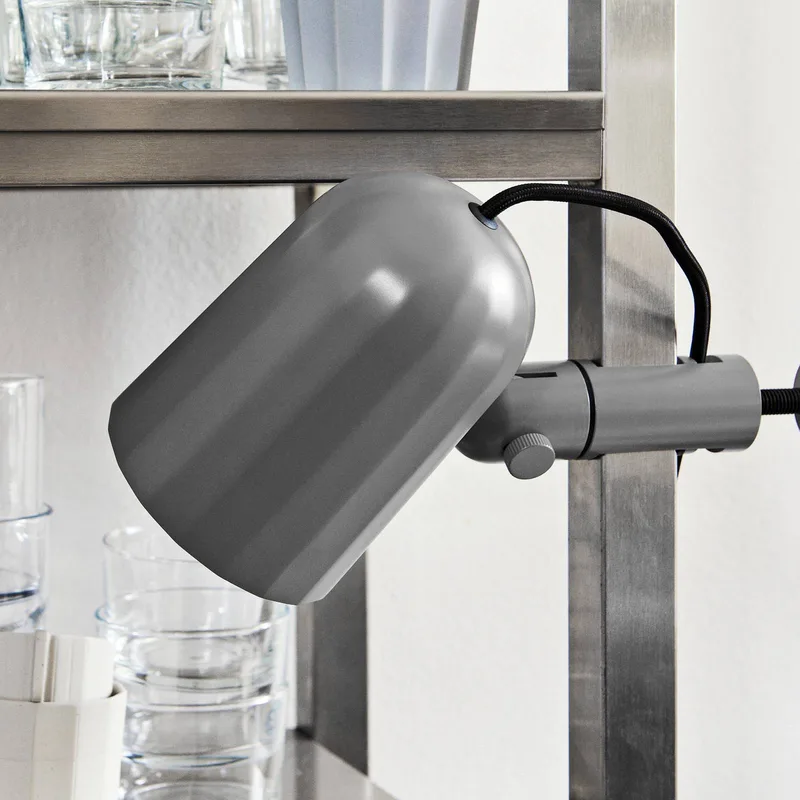 klemlamp Noc Clip, metaal, stekker, E14 by HAY in Dark grey – product photo 2 of 2