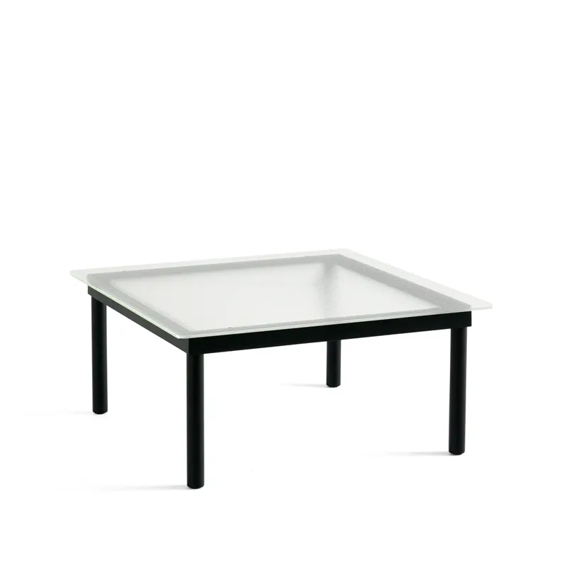 Kofi Couchtisch Black oak-ribbed glass, 80 cm von HAY – Produktfoto