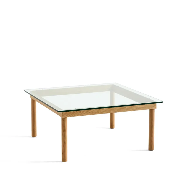 Kofi Couchtisch Oak-clear glass, 80 cm by HAY – product photo