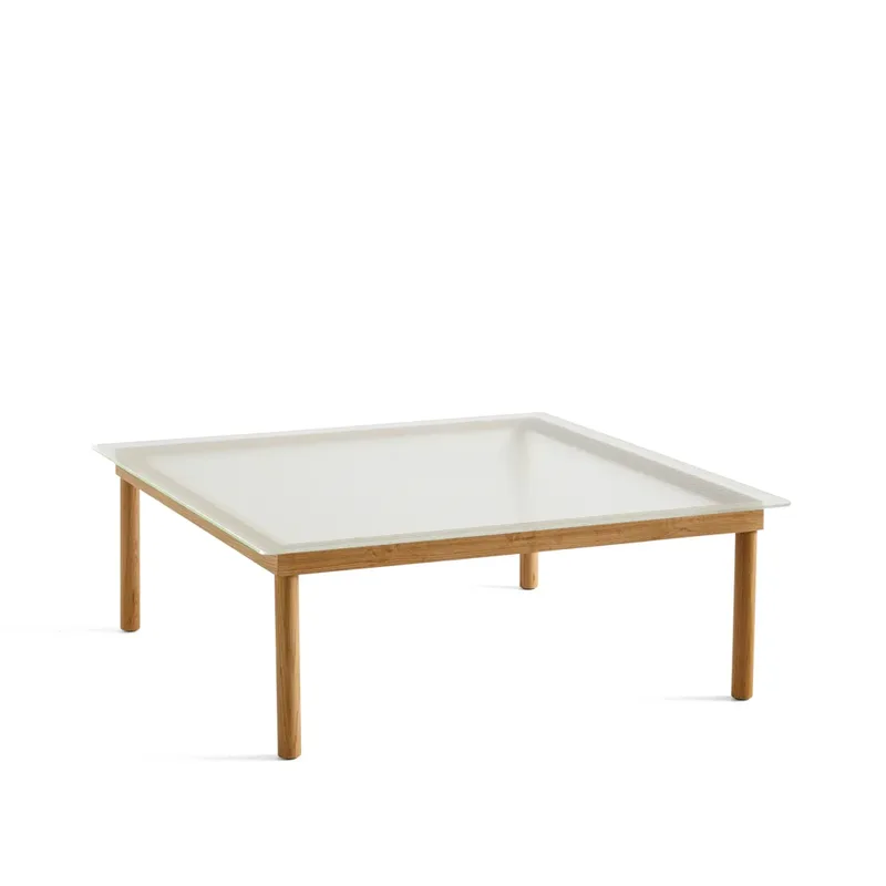 Kofi Couchtisch Oak-ribbed glass, 100 cm von HAY – Produktfoto