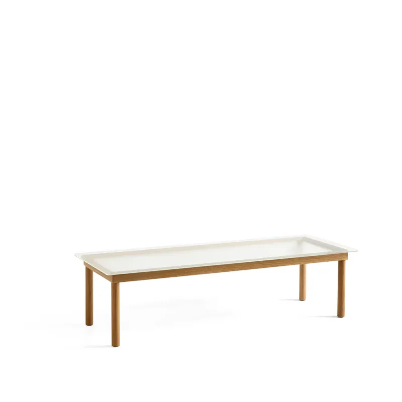 Kofi Couchtisch Oak-ribbed glass, 50 cm by HAY – product photo