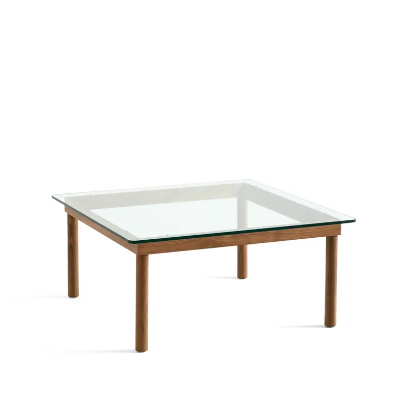 Kofi Couchtisch Walnut-clear glass, 80 cm by HAY – product photo