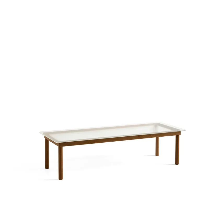Kofi Couchtisch Walnut-ribbed glass, 50 cm by HAY – product photo