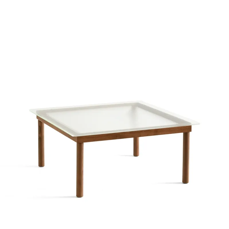 Kofi Couchtisch Walnut-ribbed glass, 80 cm från HAY – produktbild