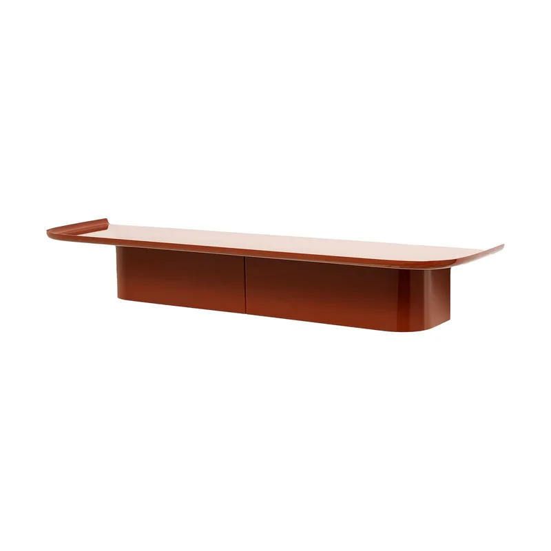 Korpus 7 hooks Wandregal L Brick red by HAY – product photo