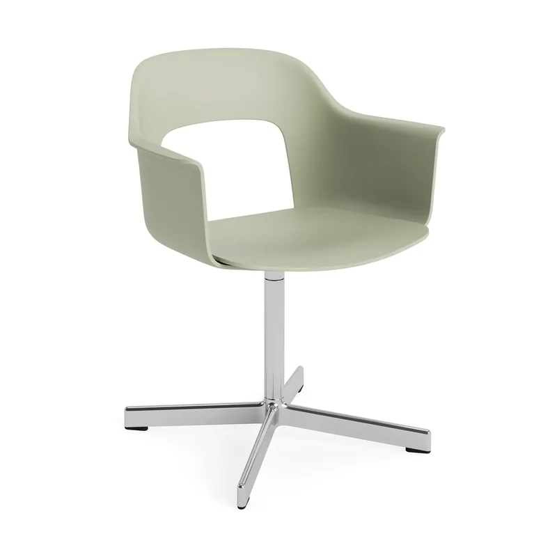 Layout Armchair 231 Bürostuhl Pastel green-polerad aluminium 4 star swivel base von HAY – Produktfoto