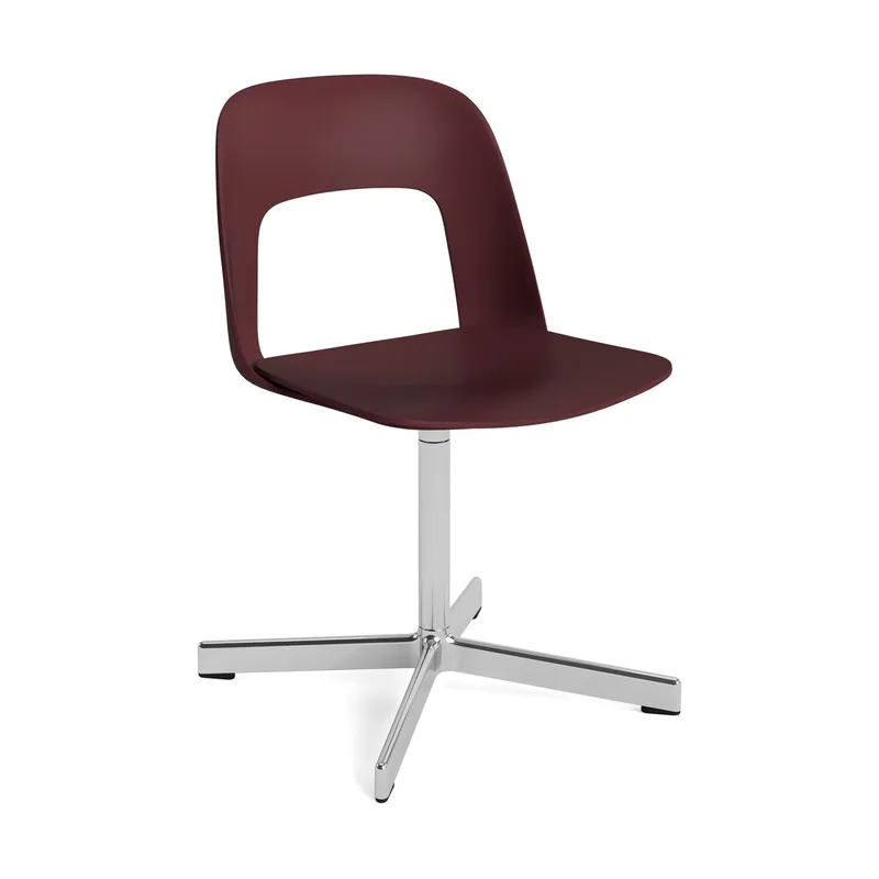 Layout Chair 131 Stuhl Bordeaux-polerad aluminium by HAY – product photo