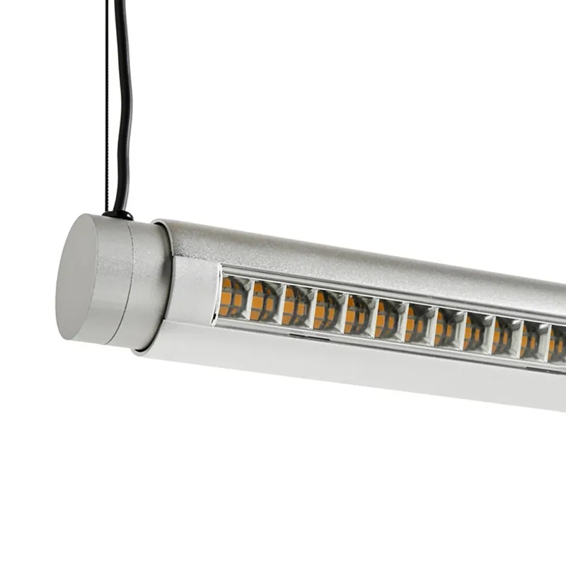 LED hanglamp Factor Linear directional, aluminium, draaibaar de HAY en Aluminium, Helder – photo du produit