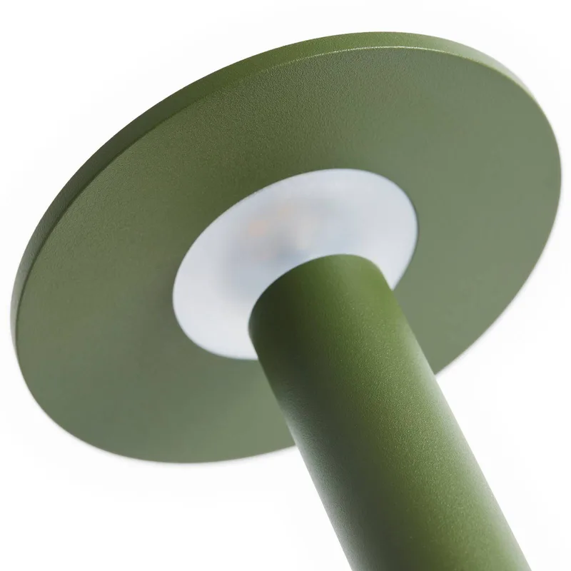 LED tafellamp HOST PORTABLE, 22 cm IP44 de HAY en Olijfgroen – photo du produit