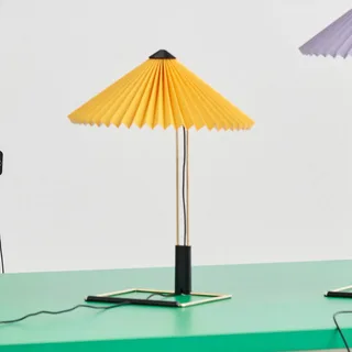 LED tafellamp Matin, geel/messing, hoogte 38 cm by HAY in Yellow, Brass – product photo 1 of 4