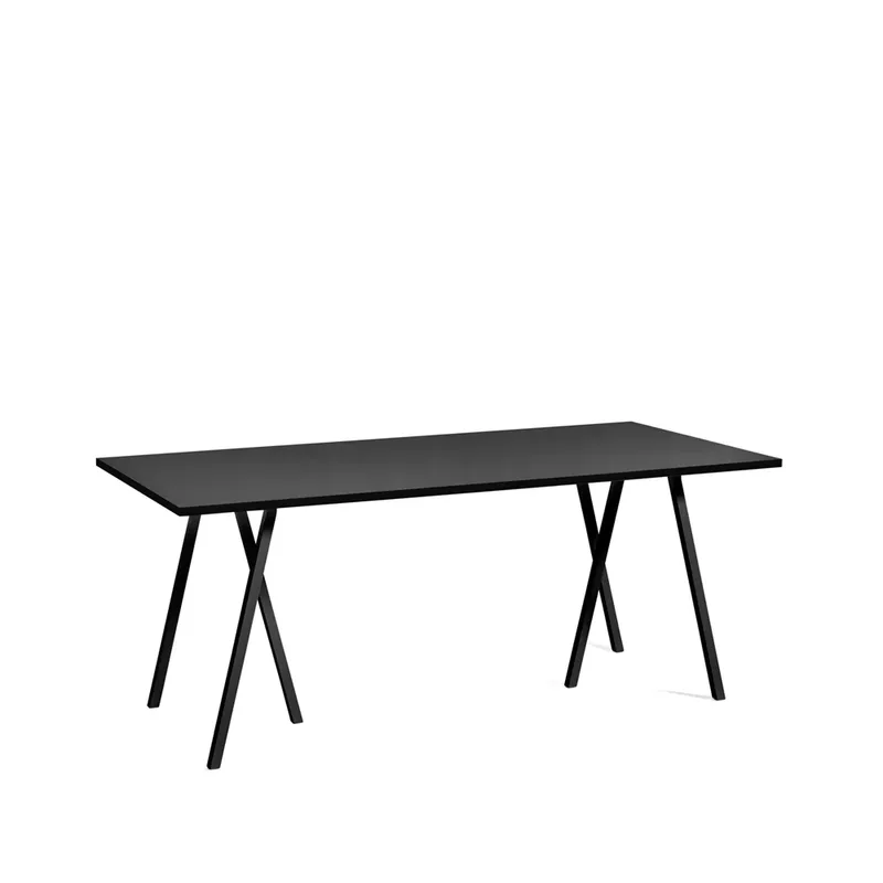 Loop Stand Esstisch Black linoleum-black, 180 cm van HAY – productfoto