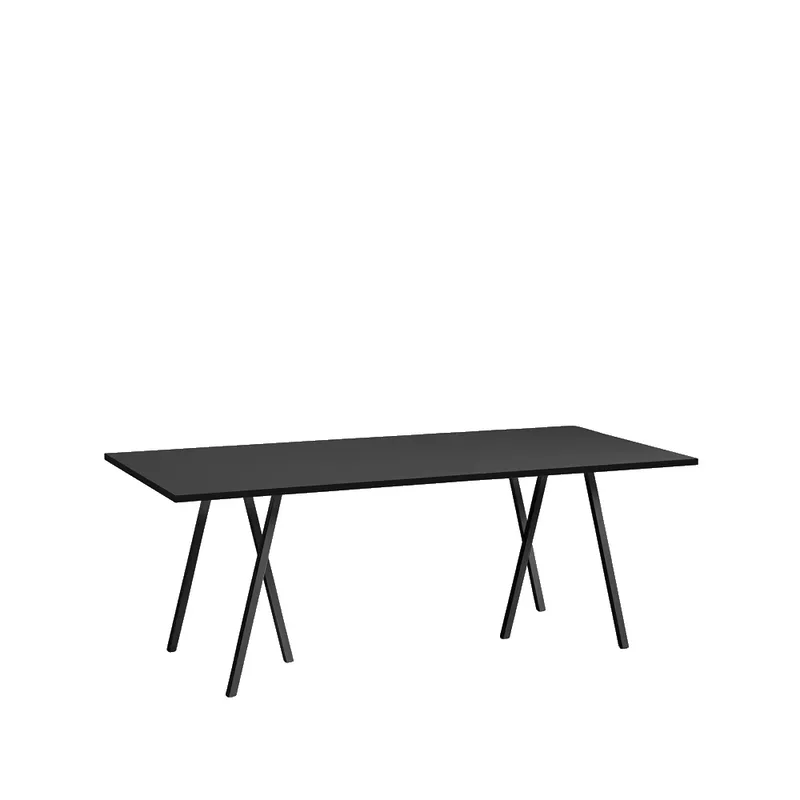 Loop Stand Esstisch Black linoleum-black, 200 cm by HAY – product photo