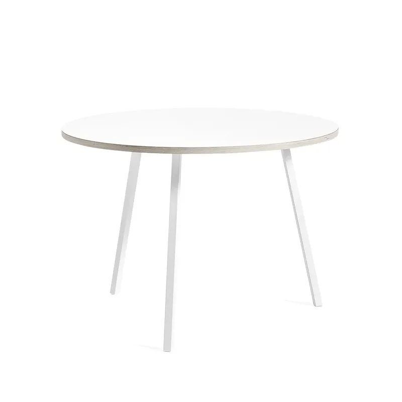 Loop Stand Esstisch rund White laminate-white, Ø105 cm by HAY – product photo