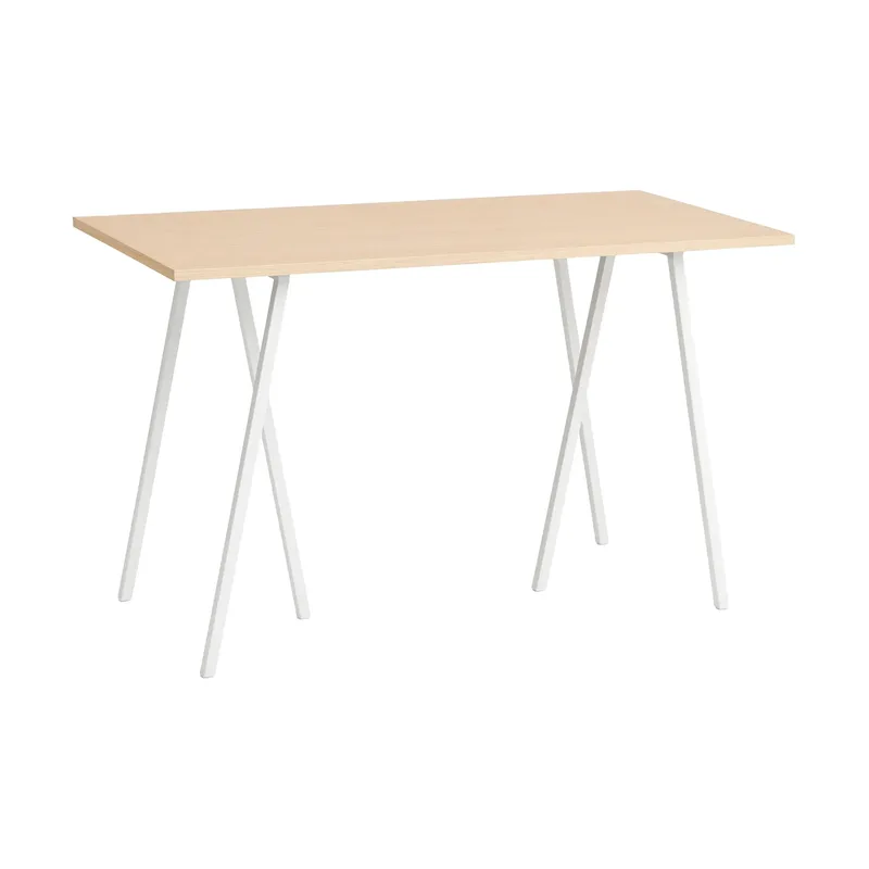 Loop Stand incl. support Bartisch 77,5x160 cm White-clear lacq. oak by HAY – product photo