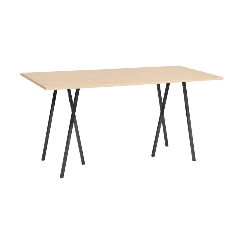 Loop Stand incl. support Bartisch 92,5x200 cm Black-clear lacq. oak by HAY – product photo