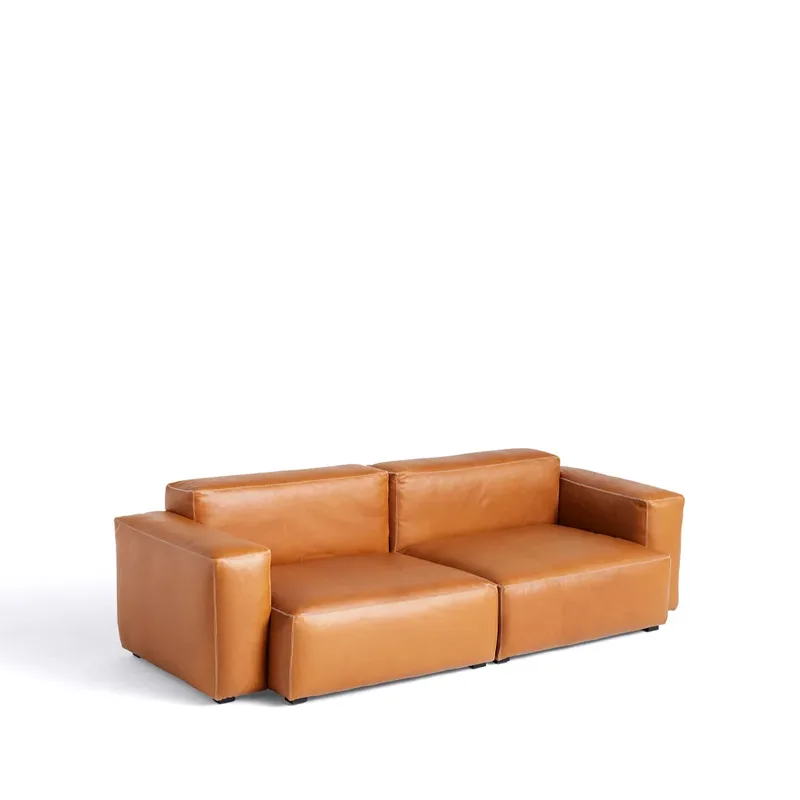 Mags 2,5-Sitzer COMB Sofa Sense cognac-hellgraue Naht van HAY – productfoto