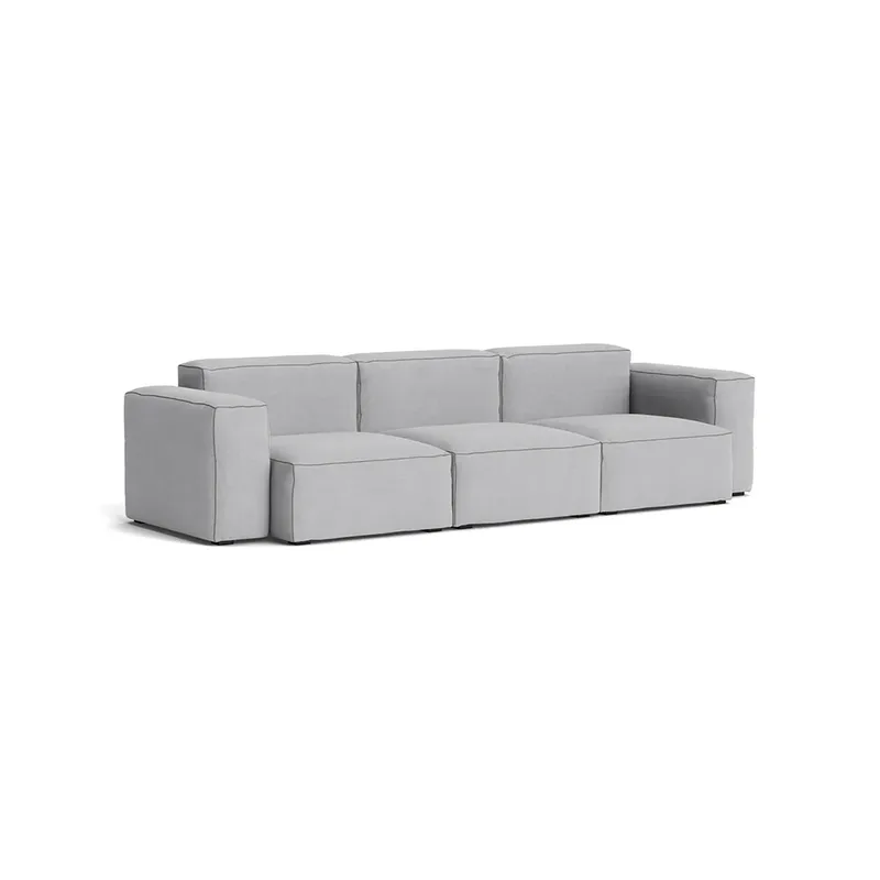 Mags Soft low 3-Sitzer Sofa Linara 443 tweed-dunkelgraue Naht de HAY – photo du produit