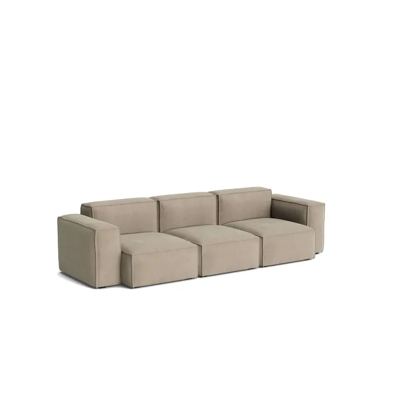 Mags Soft Low Armrest Sofa 2,5-Sitzer Kombination 1 Linara beige, abnehmbarer Bezug van HAY – productfoto