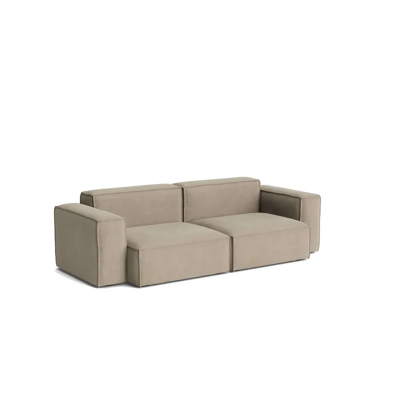 Mags Soft Low Armrest Sofa 2,5-Sitzer Kombination 1 Linara beige, abnehmbarer Bezug van HAY – productfoto