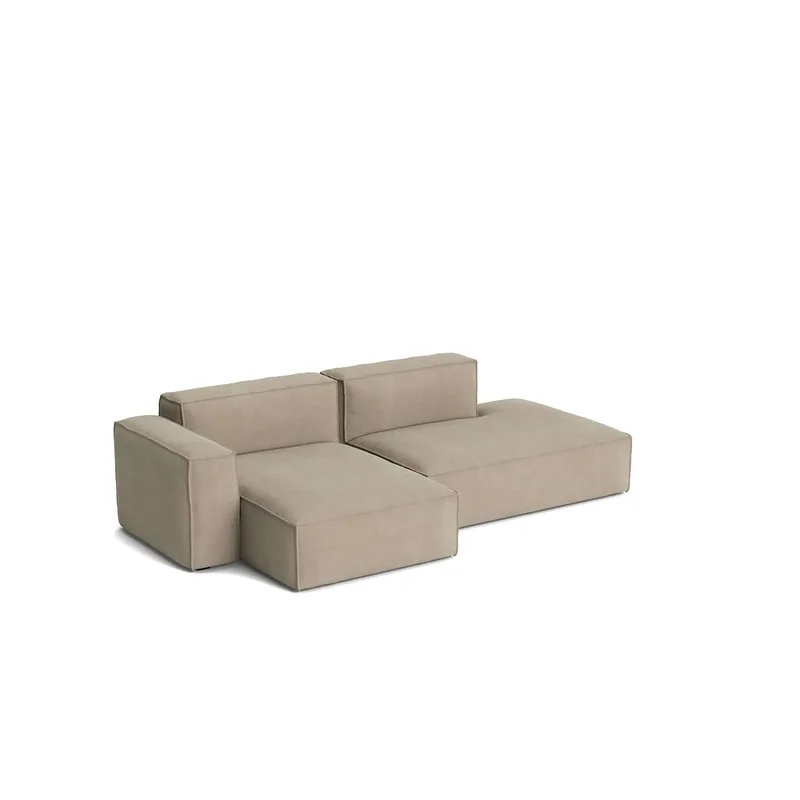 Mags Soft Low Armrest Sofa 2,5-Sitzer Kombination 3 Linara Beige, links ausgerichtet, abnehmbarer Bezug de HAY – photo du produit
