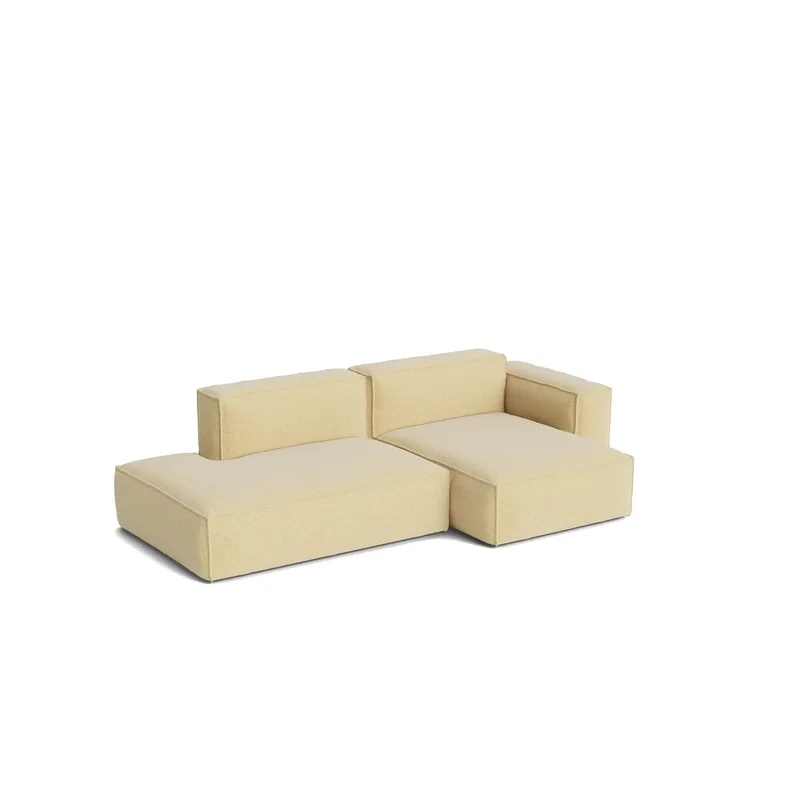 Mags Soft Low Armrest Sofa 2,5-Sitzer Kombination 3 Tartaglia Ocre white, rechtsbündig, abnehmbarer Bezug van HAY – productfoto