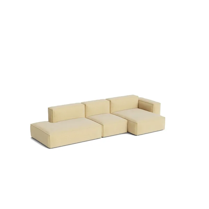 Mags Soft Low Armrest Sofa 2,5-Sitzer Kombination 3 Tartaglia Ocre white, rechtsbündig, abnehmbarer Bezug van HAY – productfoto