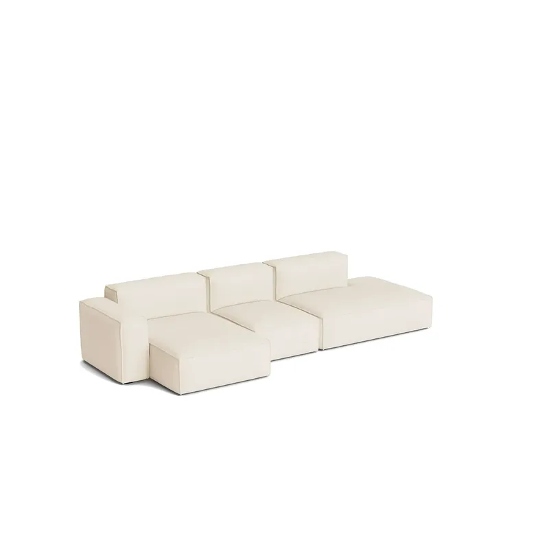 Mags Soft Low Armrest Sofa 2,5-Sitzer Kombination 3 Turf cream, links ausgerichtet, abnehmbarer Bezug by HAY – product photo