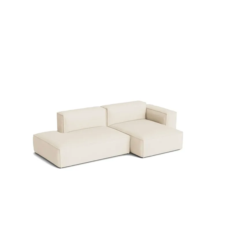 Mags Soft Low Armrest Sofa 2,5-Sitzer Kombination 3 Turf cream, rechtsbündig, abnehmbare Bezüge från HAY – produktbild