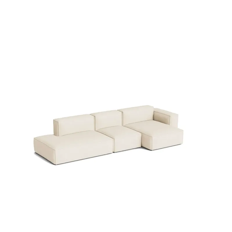 Mags Soft Low Armrest Sofa 2,5-Sitzer Kombination 3 Turf cream, rechtsbündig, abnehmbarer Bezug från HAY – produktbild