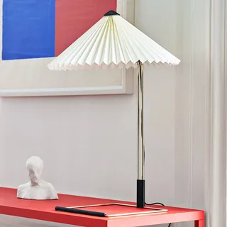 Matin 380 LED tafellamp met plooi, wit by HAY in White, Brass – product photo 3 of 4