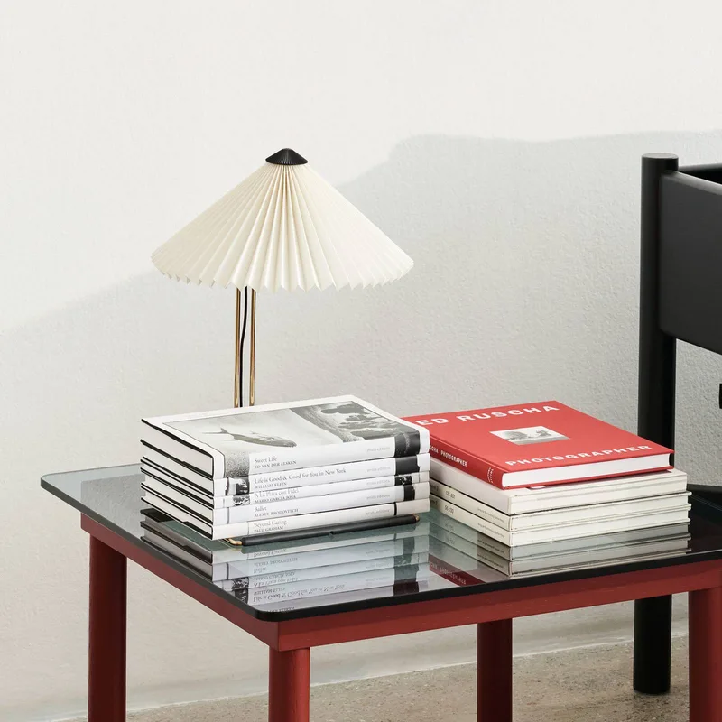 Matin 380 LED tafellamp met plooi, wit by HAY in White, Brass – product photo 2 of 4