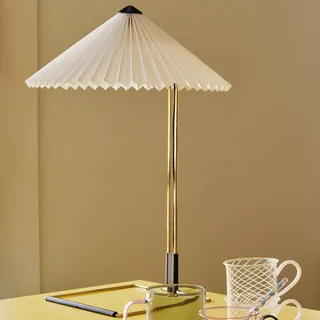 Matin 380 LED tafellamp met plooi, wit by HAY in White, Brass – product photo 1 of 4