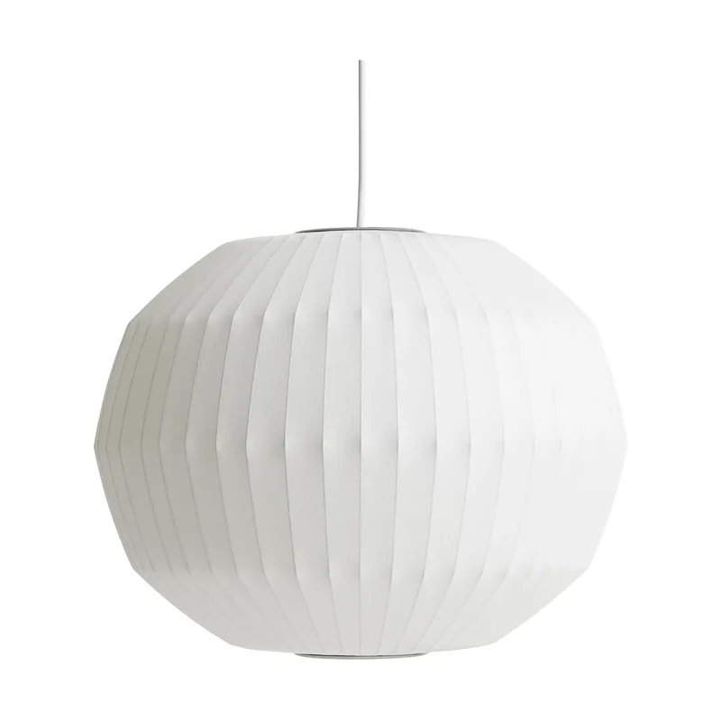 Nelson Bubble Angled sphere Pendelleuchte M Off white de HAY – photo du produit