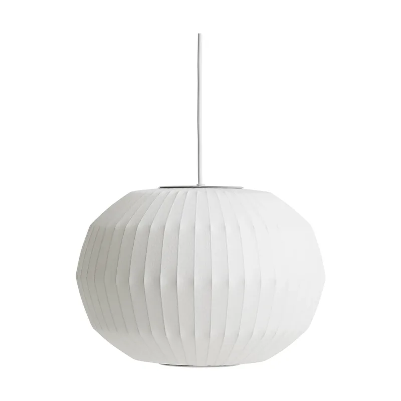 Nelson Bubble Angled sphere Pendelleuchte S Off white de HAY – photo du produit