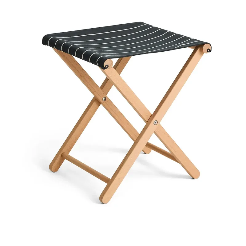 Outdoor Market Klapphocker Black-beige von HAY – Produktfoto