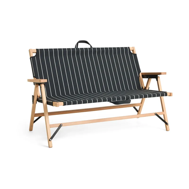 Outdoor Market Klappsofa Black-beige, 2-sitzig från HAY – produktbild