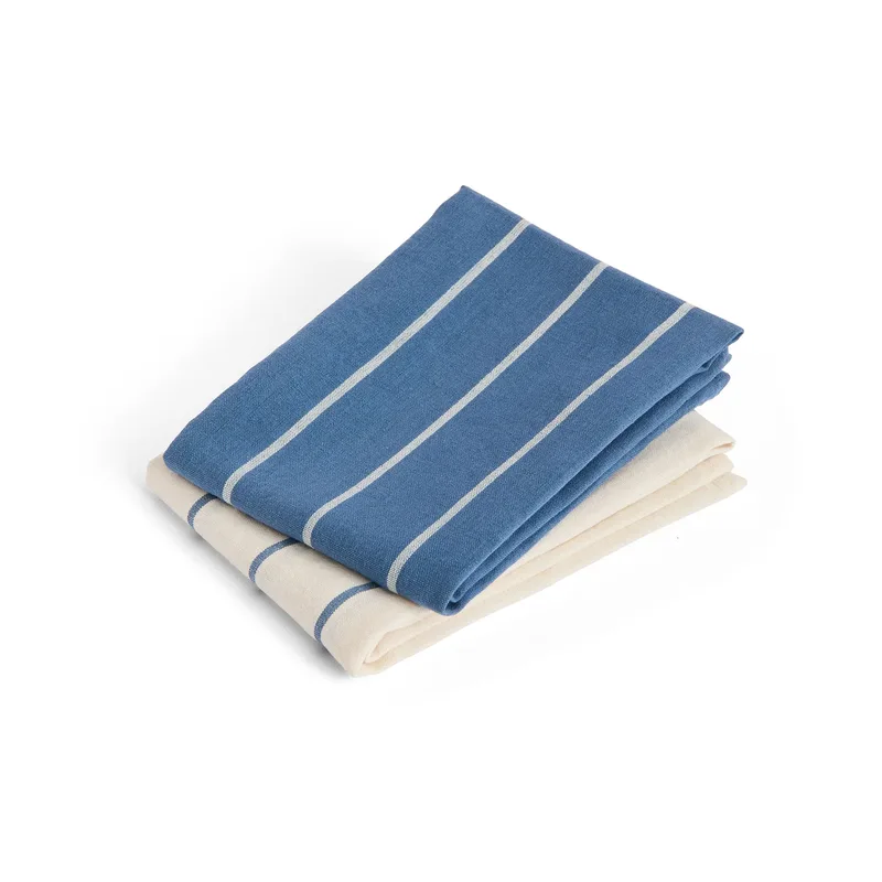 Outdoor Market Küchenhandtuch Blue-beige, 2-pack by HAY – product photo
