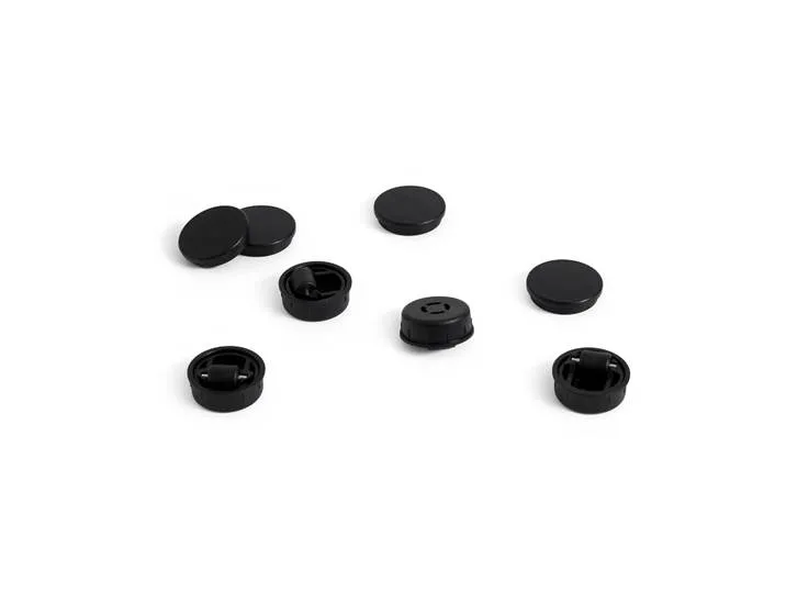 Pack de 4 pieds et roues Facet Cabinet Black de HAY – photo du produit