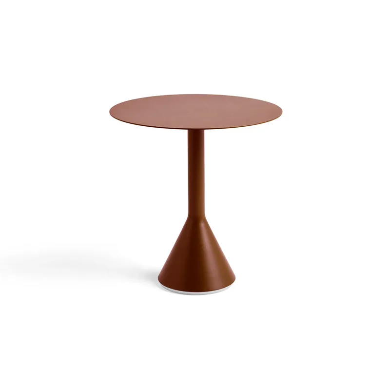 Palissade Cone runder Café-Tisch Iron red, Ø70 cm von HAY – Produktfoto