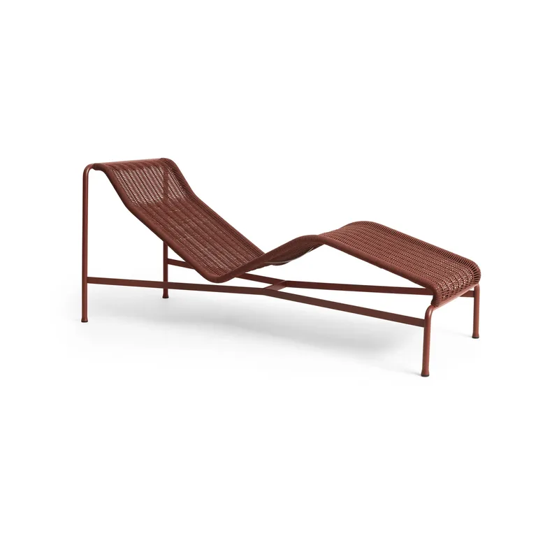 Palissade Cord Chaiselongue Iron red by HAY – product photo