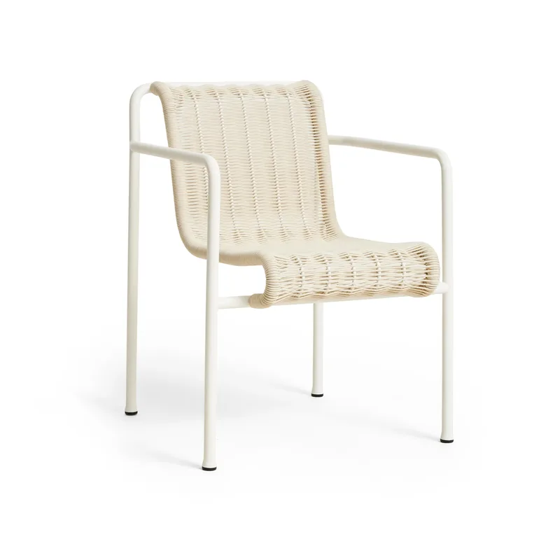 Palissade Cord Dining Armlehnstuhl Cream white van HAY – productfoto