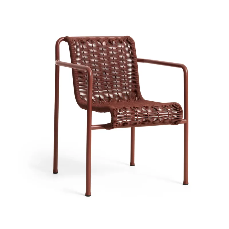 Palissade Cord Dining Armlehnstuhl Iron red van HAY – productfoto