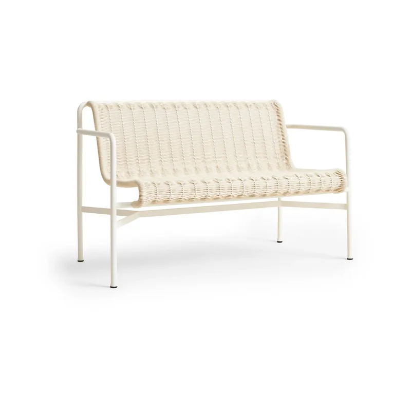 Palissade Cord Dining Bank mit Armlehnen Cream white by HAY – product photo