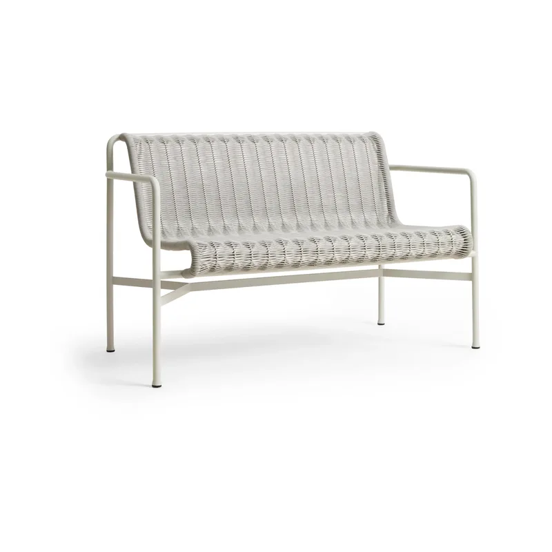 Palissade Cord Dining Bank mit Armlehnen Sky grey by HAY – product photo
