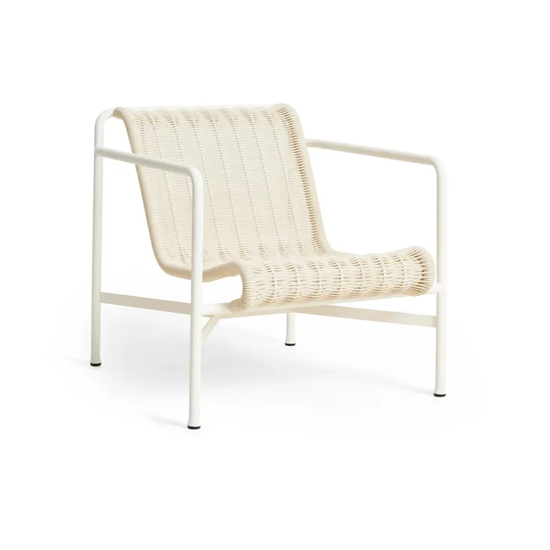 Palissade Cord Low Lounge-Sessel Cream white by HAY – product photo