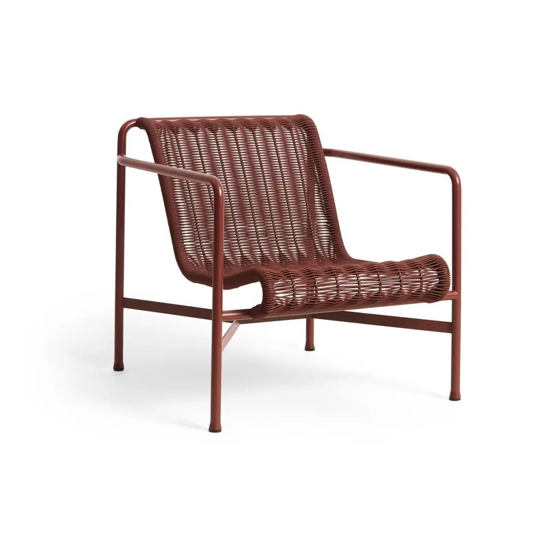 Palissade Cord Low Lounge-Sessel Iron red by HAY – product photo